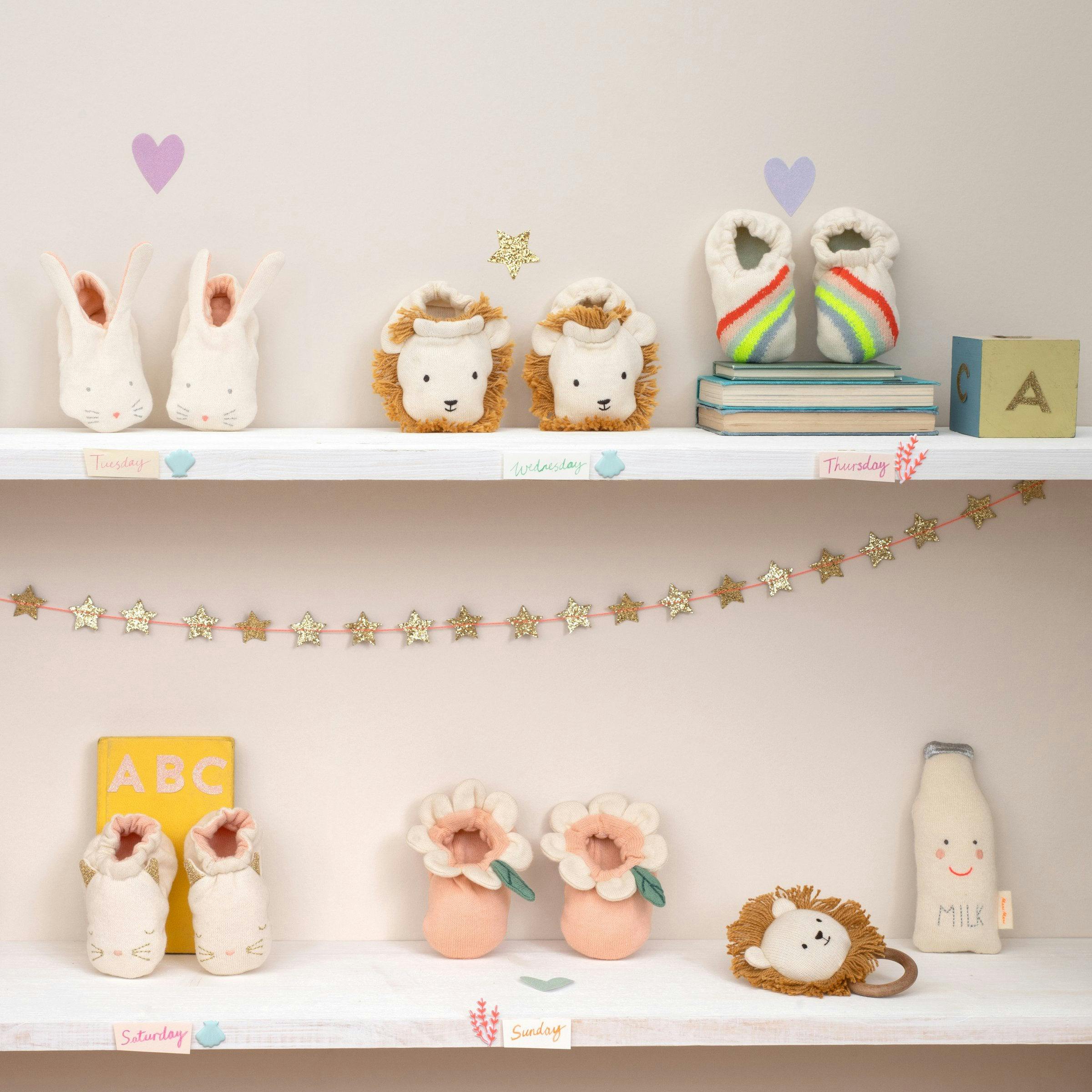 Lion Baby Booties