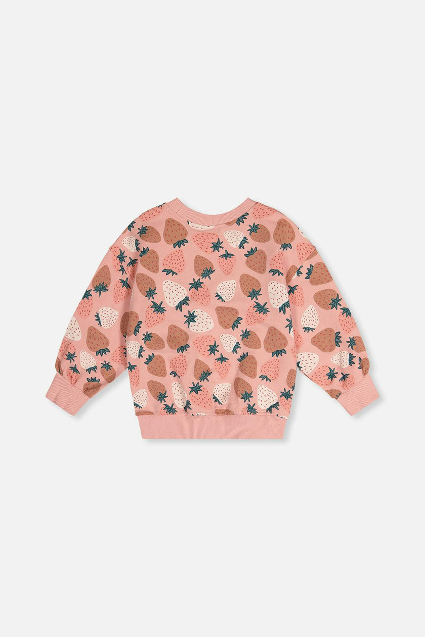Sweatshirt Pink Strawberry Print