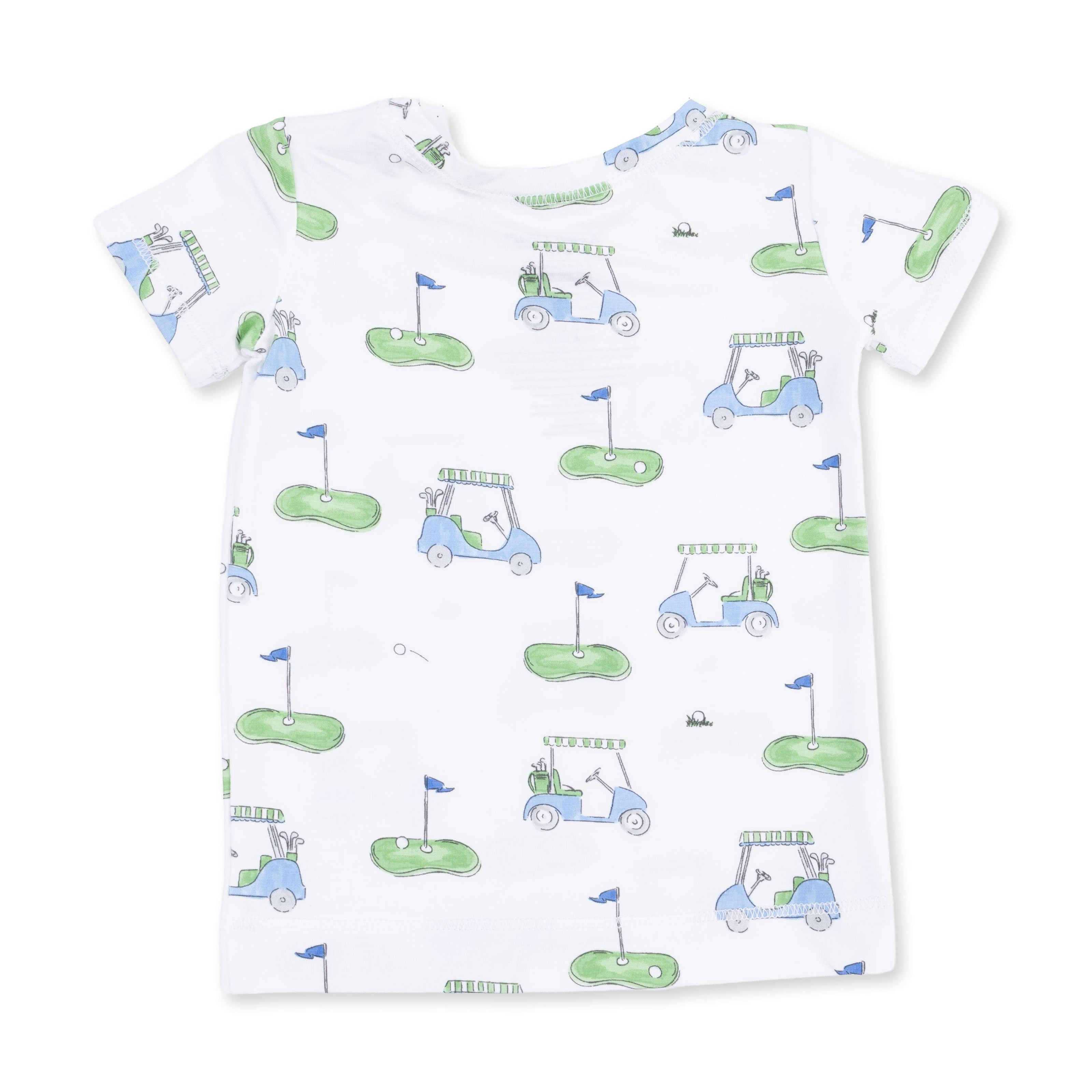 Golf Carts Blue - Short Sleeve Loungewear Set