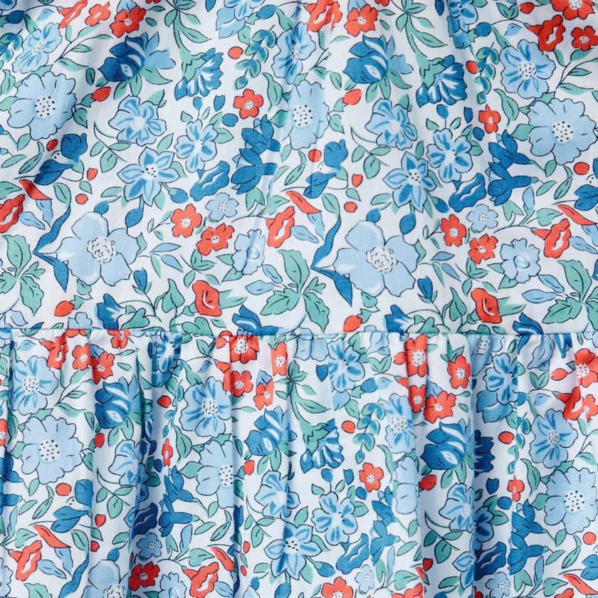Ditsy Floral Smocked Dress, multicolor