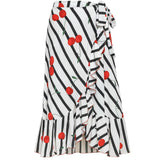 Women's Wrap Skirt - Cherry On Top Print