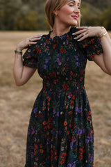 Cordelia Dress in Evergreen Vivid Meadow