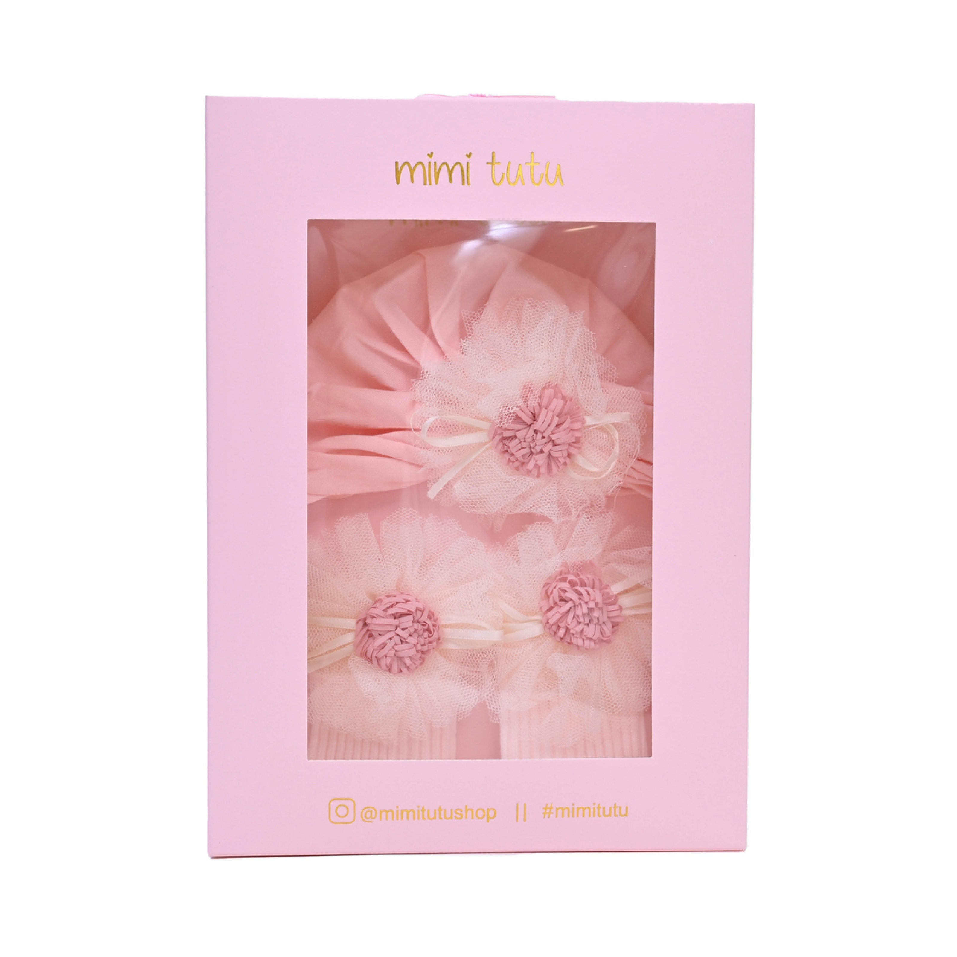 Floral Turban Hat & Sock Set