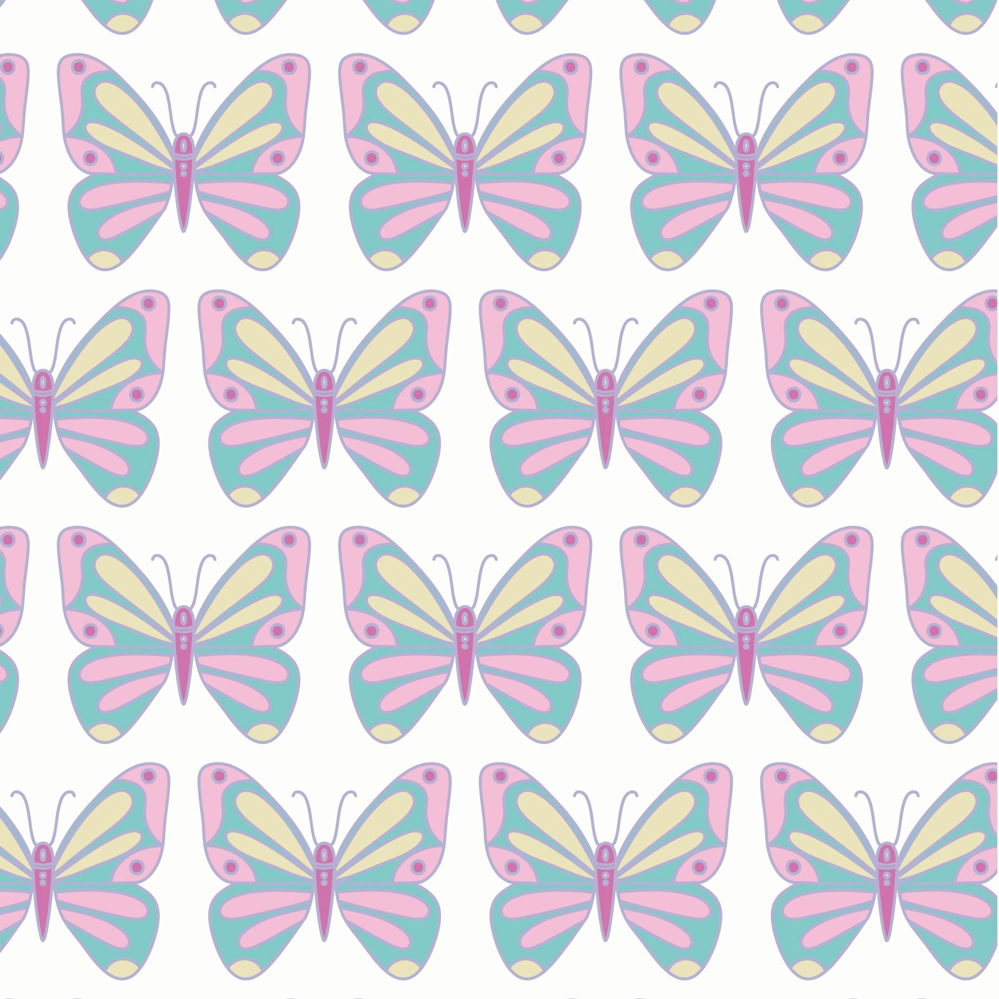 Ellie Girls' Sleeveless Performance Top by LH Sport - Peace Love Butterflies Pink Multi