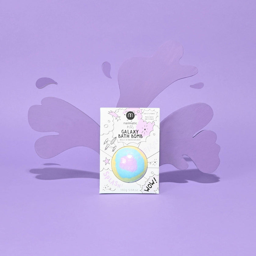 Bath Bomb for Kids GALAXY PULSAR Purple Yellow Blue