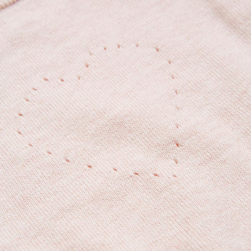 Pointelle Heart Crawler Set - Pink