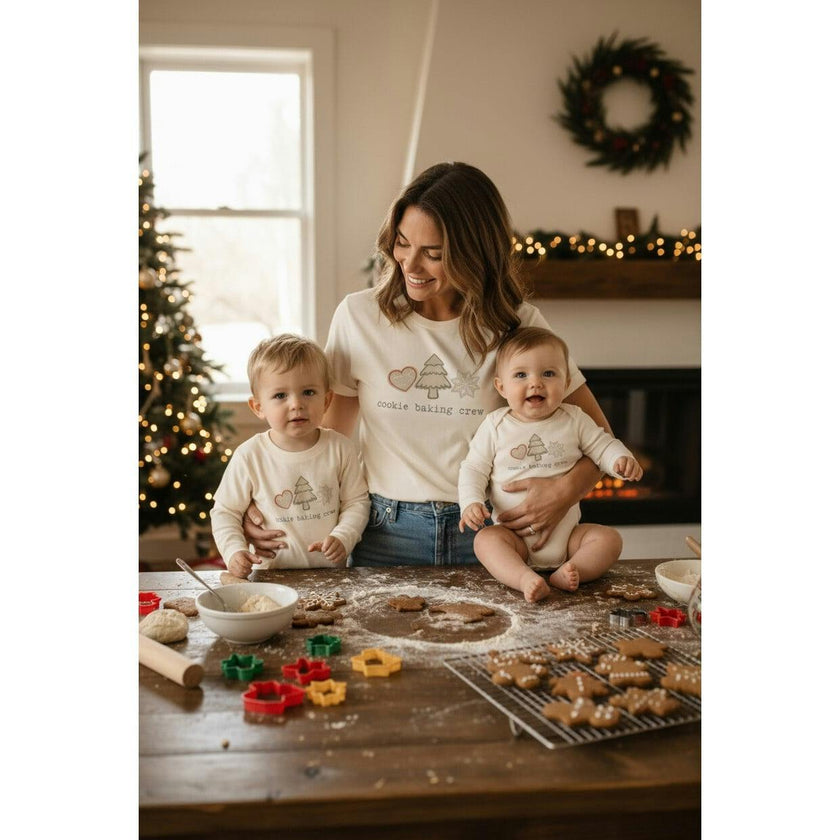 Cookie Baking Crew Organic Baby Bodysuit Long Sleeve