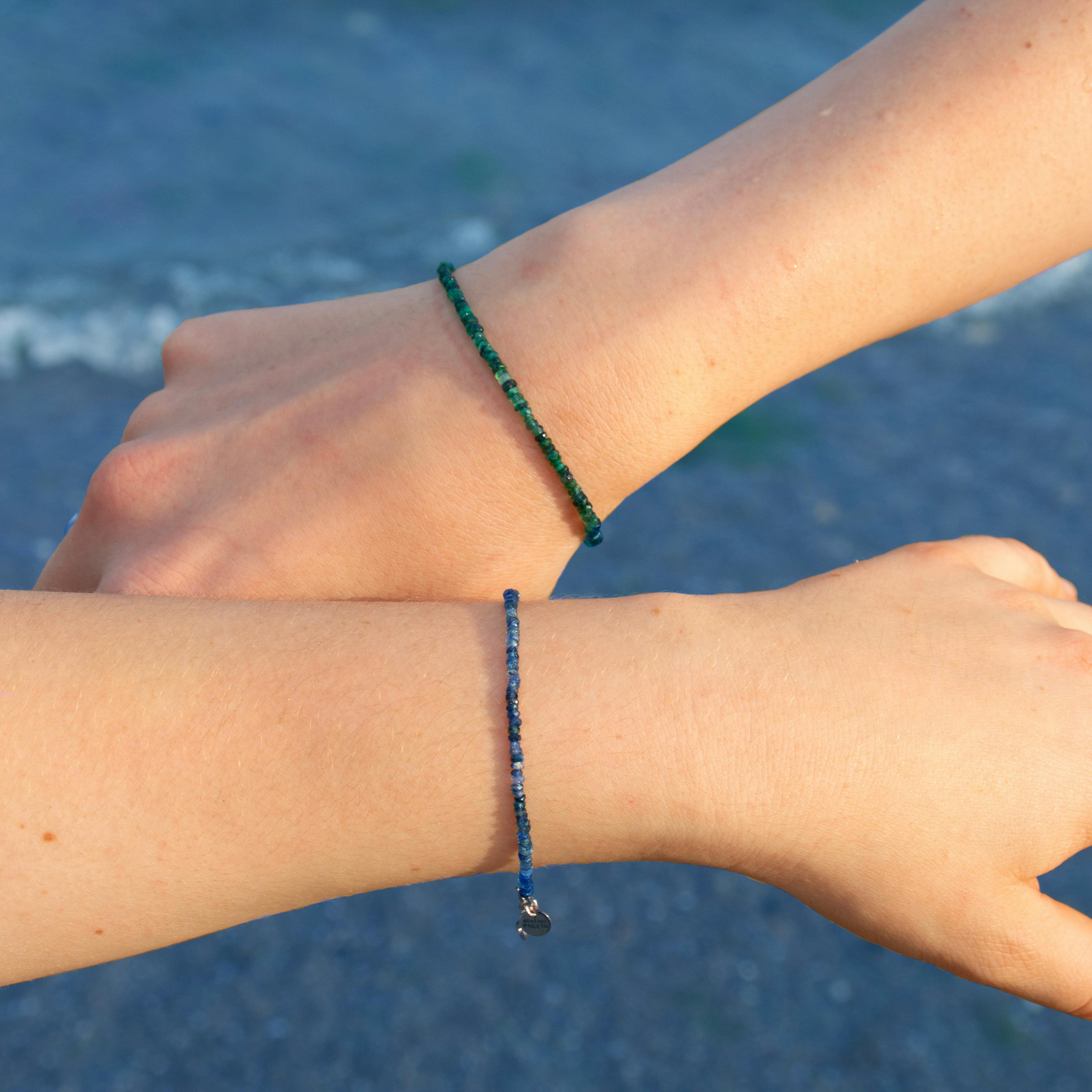 Women's Beaded Bracelet, Sapphire Blue