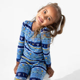 Hanukkah Fair Isle Bamboo Kids Pajamas