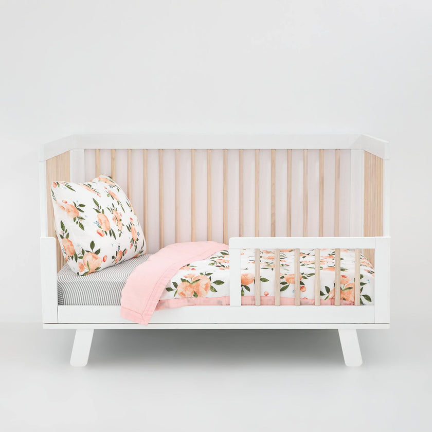 Cotton Muslin Toddler Comforter - Watercolor Roses Grande 2