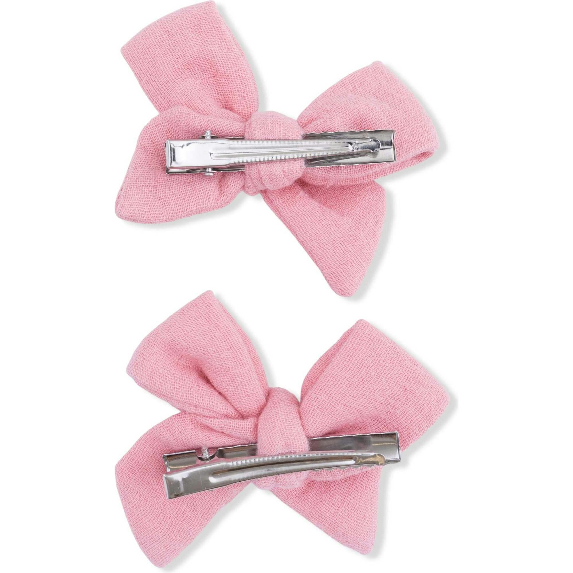 Solid Muslin Poignant Pink - Tutu Bubble & 2 Pack Bow Clips Set