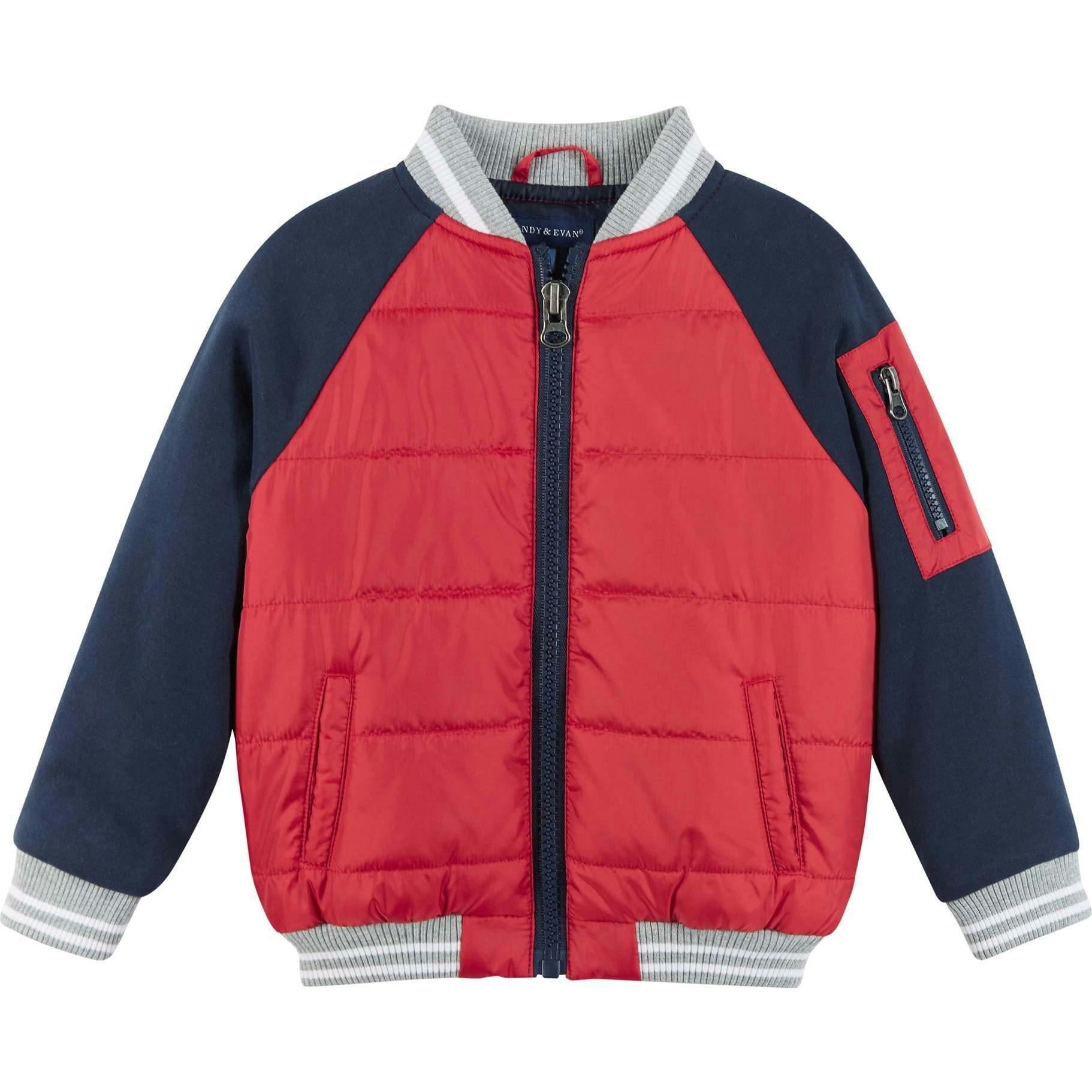Mixed-Media Light Weight Bomber Jacket