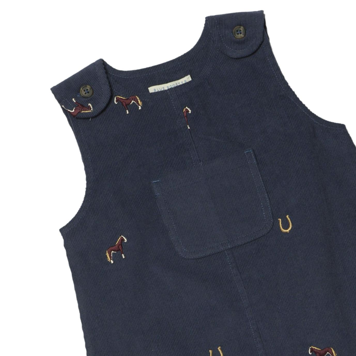 Baby Boys Noah Jumper - Navy Horse Embroidery