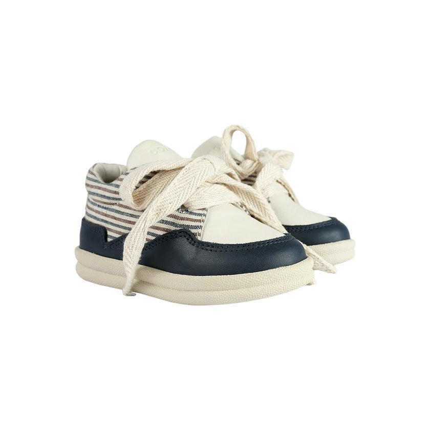 Hansy Sneakers | Navy - Burgundy - Thin Striped