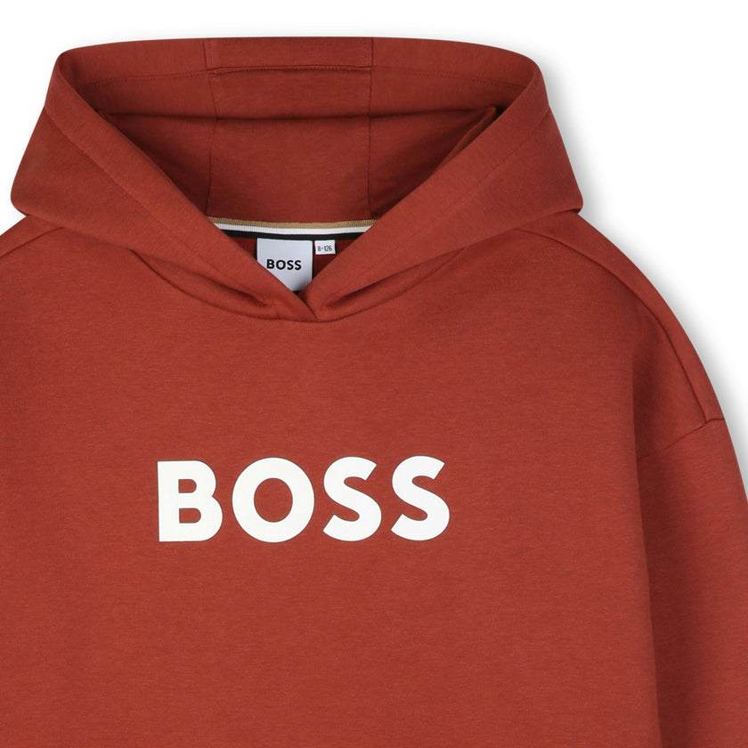 Crimson Loose-Fit Hoodie