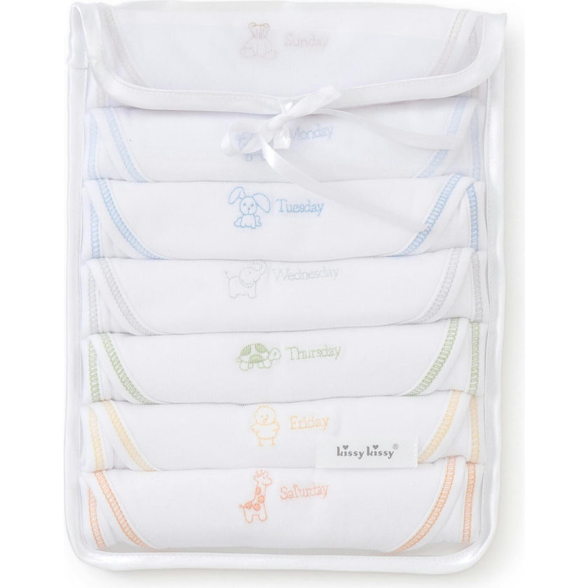 Boys Days of the Week Bibs Set