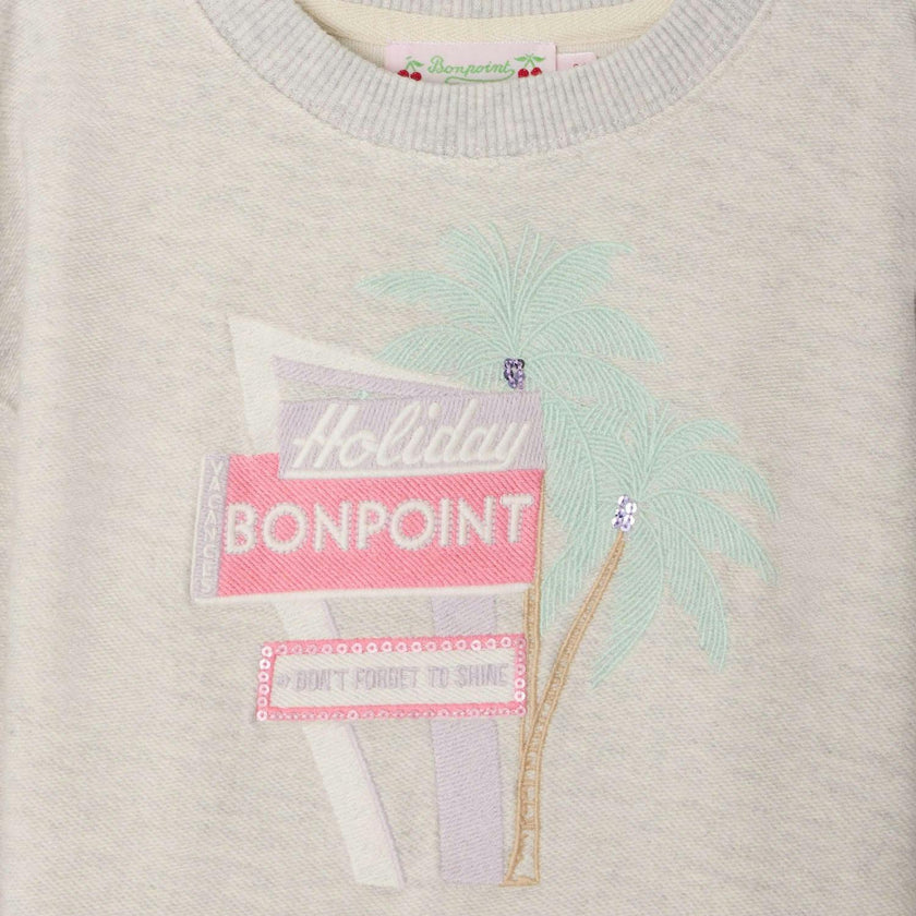BONPOINT Tayla Palm Sweatshirt - Gris Chine