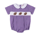 Purple Gingham Football - Noah Bubble