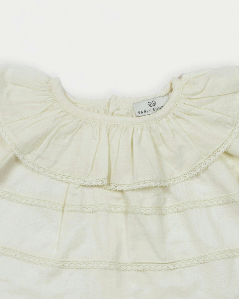 Daisy Baby Blouse & Bloomer Set - Ivory