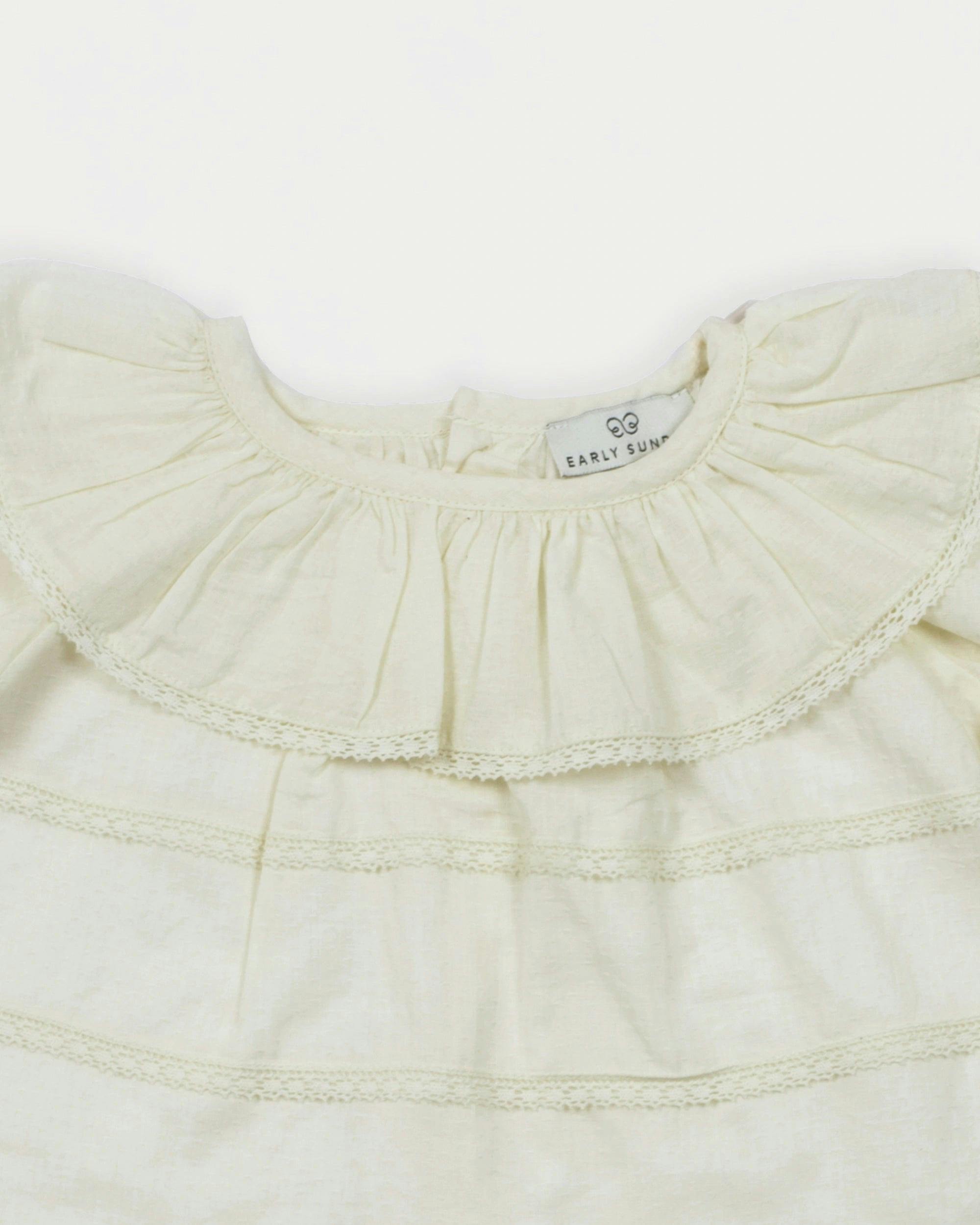 Daisy Baby Blouse & Bloomer Set - Ivory