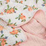 Original Cotton Muslin Quilt - Watercolor Roses 2