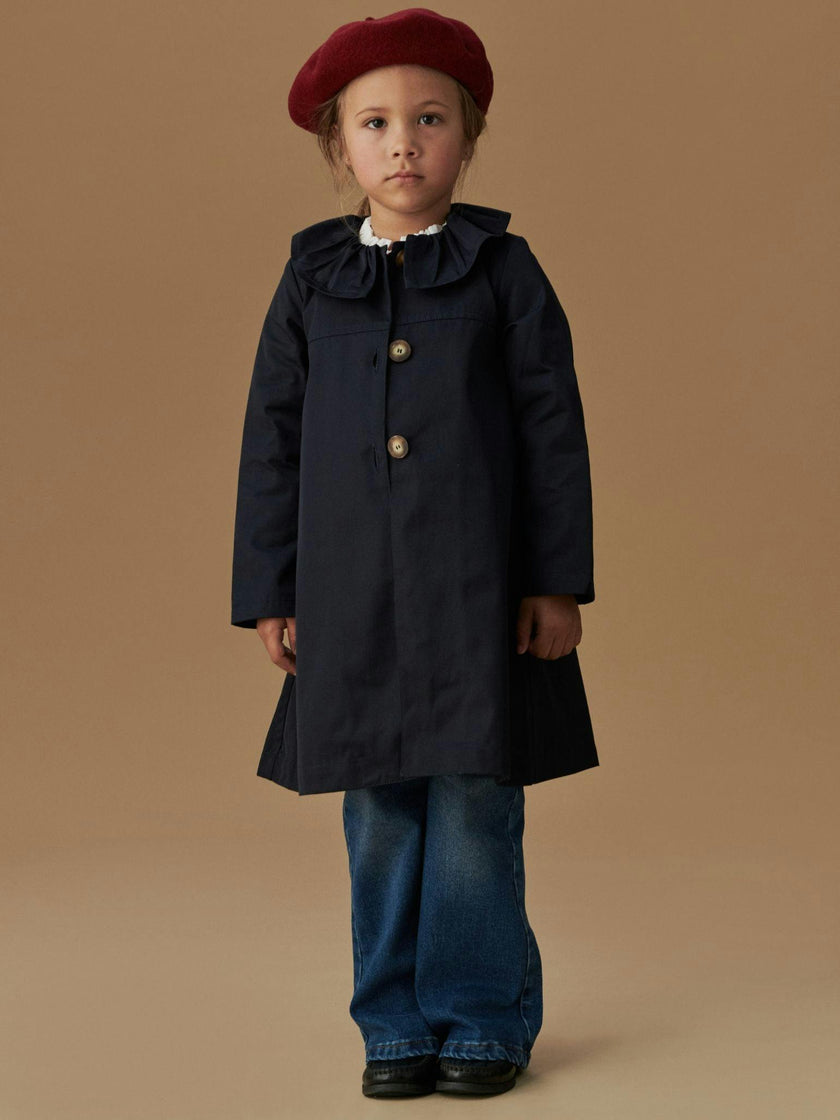 Navy Celestina Girl Coat