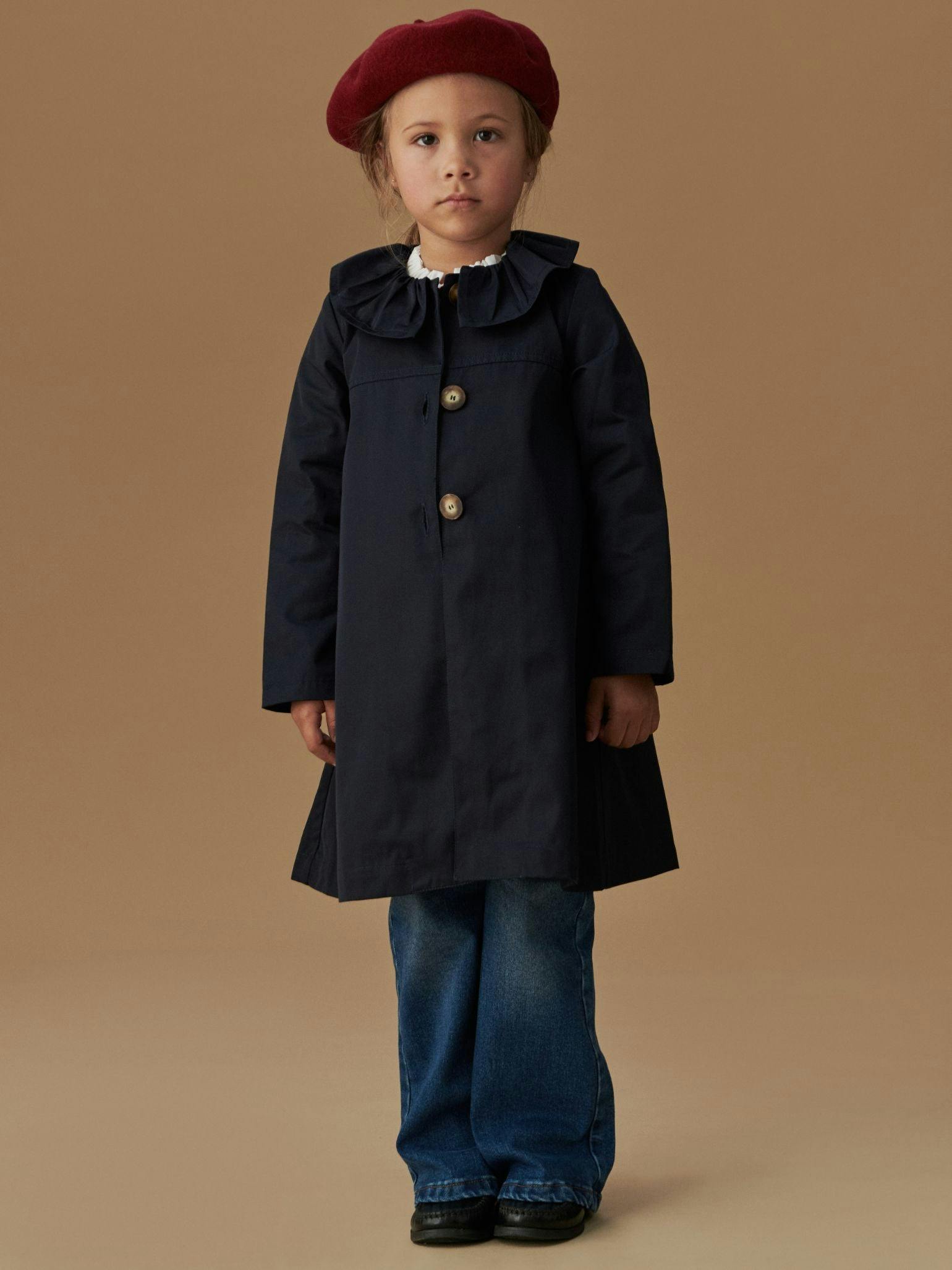 Navy Celestina Girl Coat