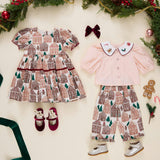 Girls Eliza Dress - Gingerbread Houses