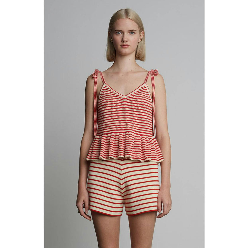 MALI STRIPE CAMI | IVORY + ROSSO STRIPE