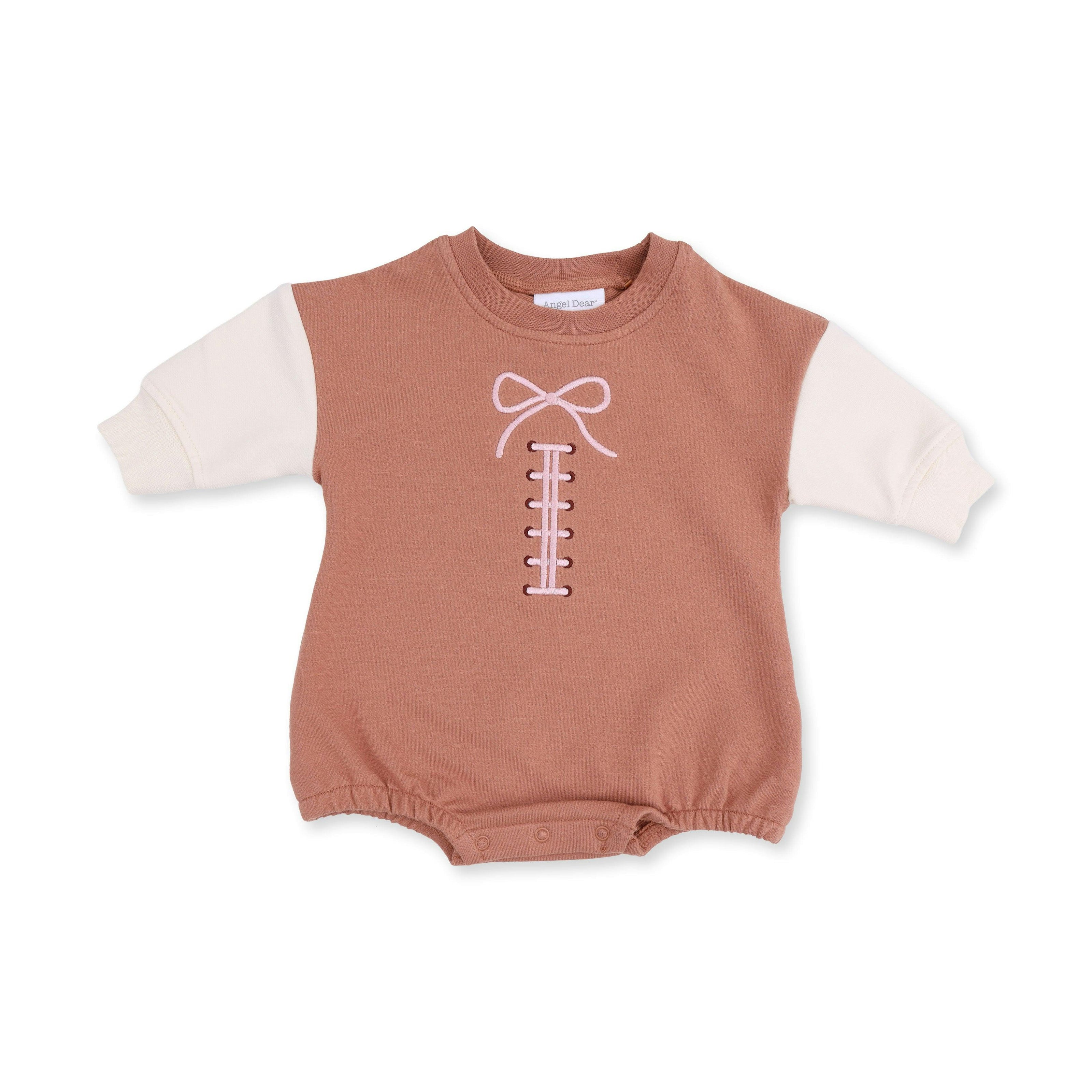 Football Laces - Sweatshirt Bubble with Bow Embroidery