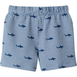Boys Short Sleeve Cabana Set | Navy Stripe Shark