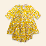Kids Fran Dress Yellow Mushroom