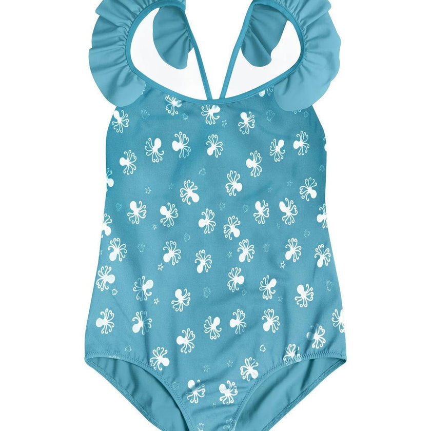 Coco One Piece Swimsuit Folpetto print Seafoam