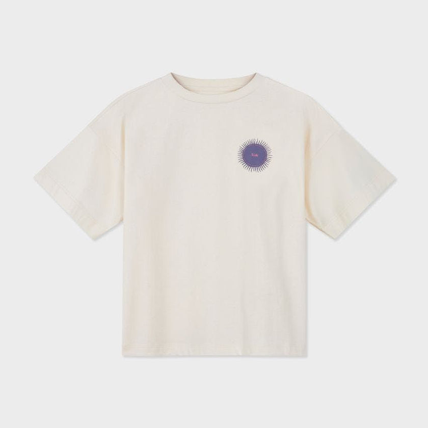 Relaxed Organic Cotton T-Shirt With SOW Sun Print