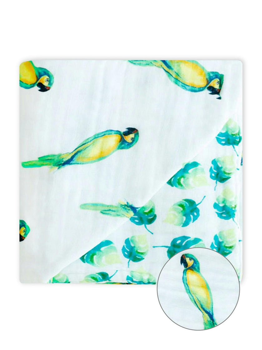Organic Muslin Four-Layer Reversible Snug Blanket