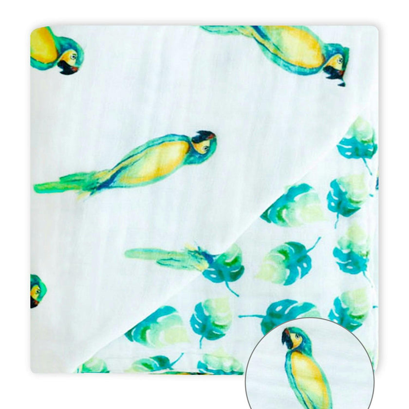 Organic Muslin Four-Layer Reversible Snug Blanket