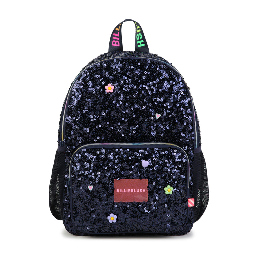 Navy Sequin Charm School Backpack