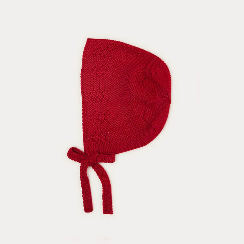 Openwork Bonnet in Burgundy (S-L)