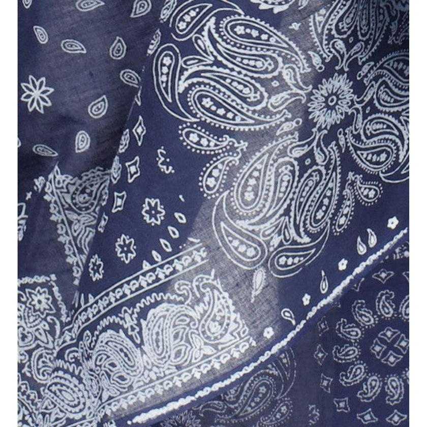 Cotton Saline Pareo Navy Bandana, Navy Bandana