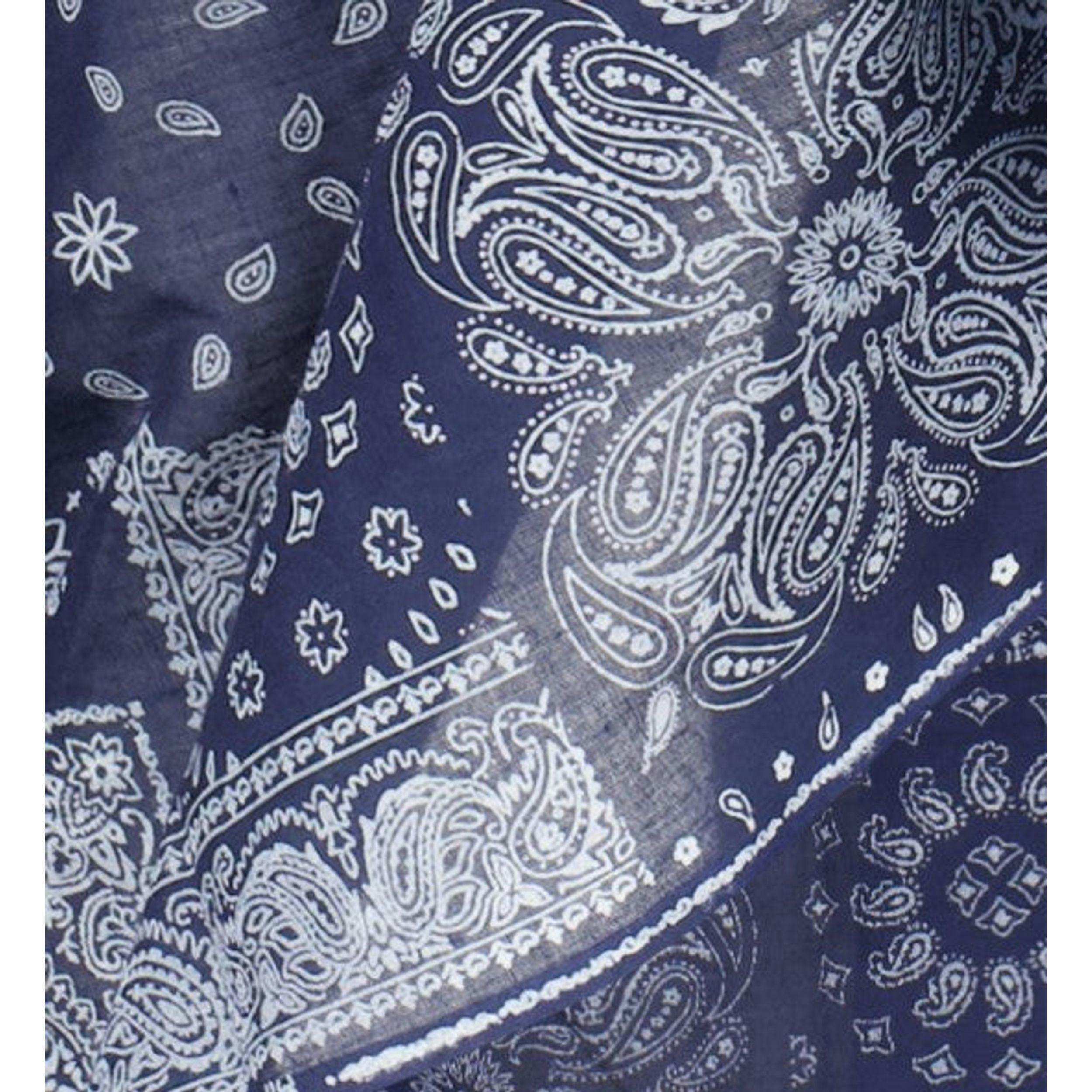 Cotton Saline Pareo Navy Bandana, Navy Bandana