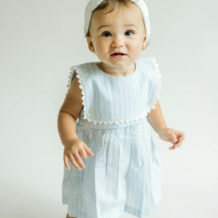 Colette Dress - Lt.Blue Striped