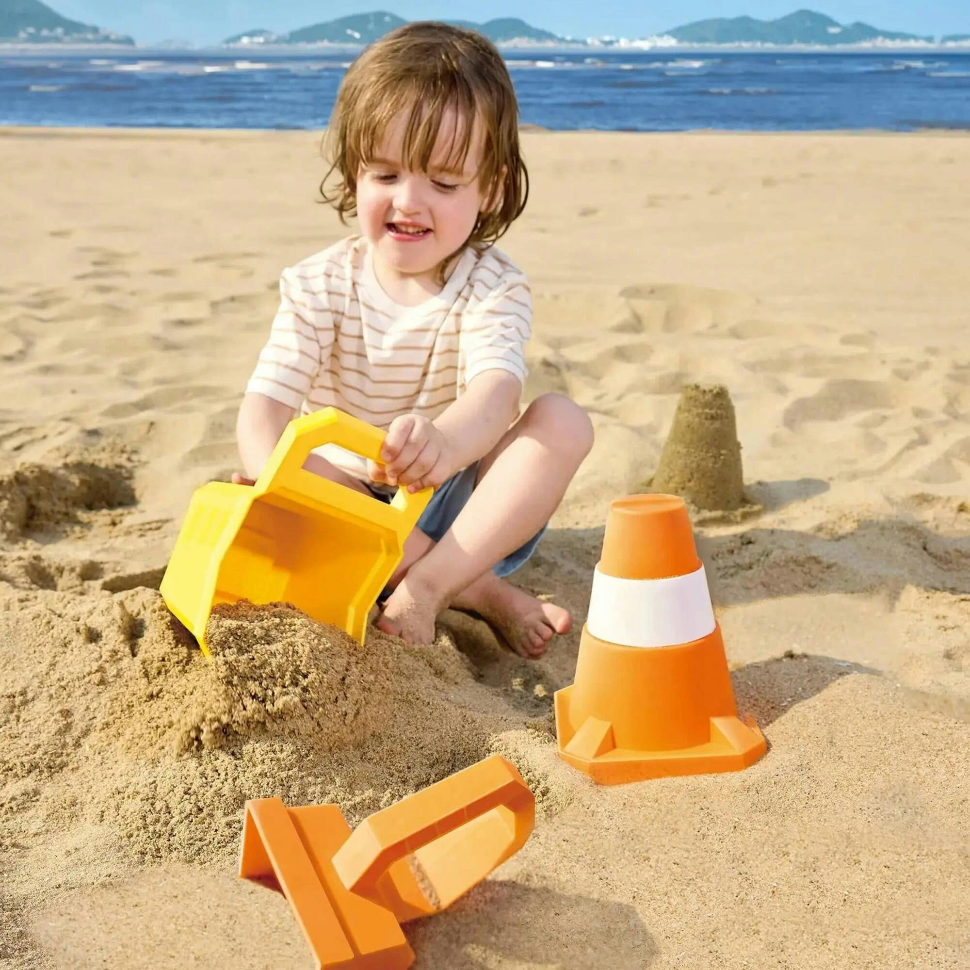 Sand Construction Playset - 4pc Beach Toy Set