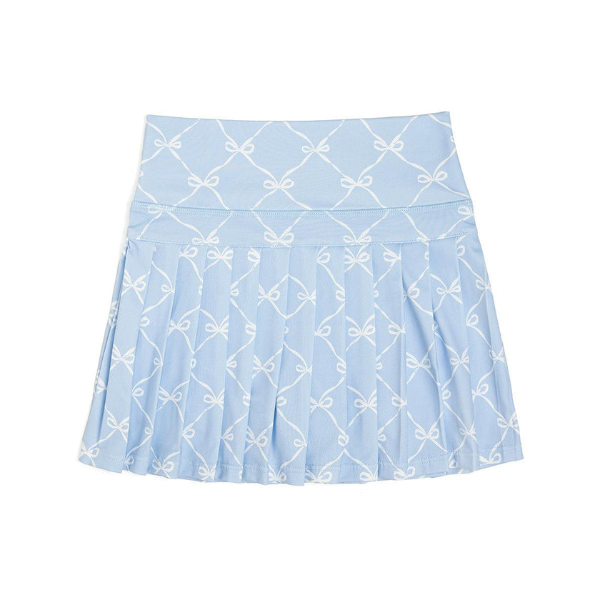 Powder Blue Bow Trellis Athletic Skort