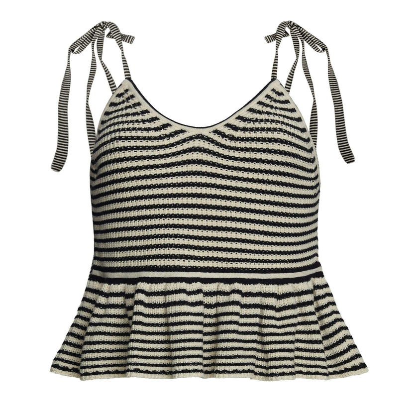 MALI STRIPE CAMI | IVORY + BLACK STRIPE