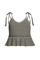 MALI STRIPE CAMI | IVORY + BLACK STRIPE