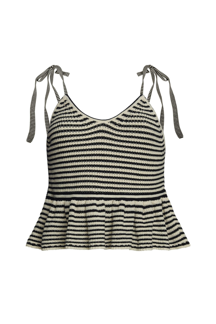 MALI STRIPE CAMI | IVORY + BLACK STRIPE