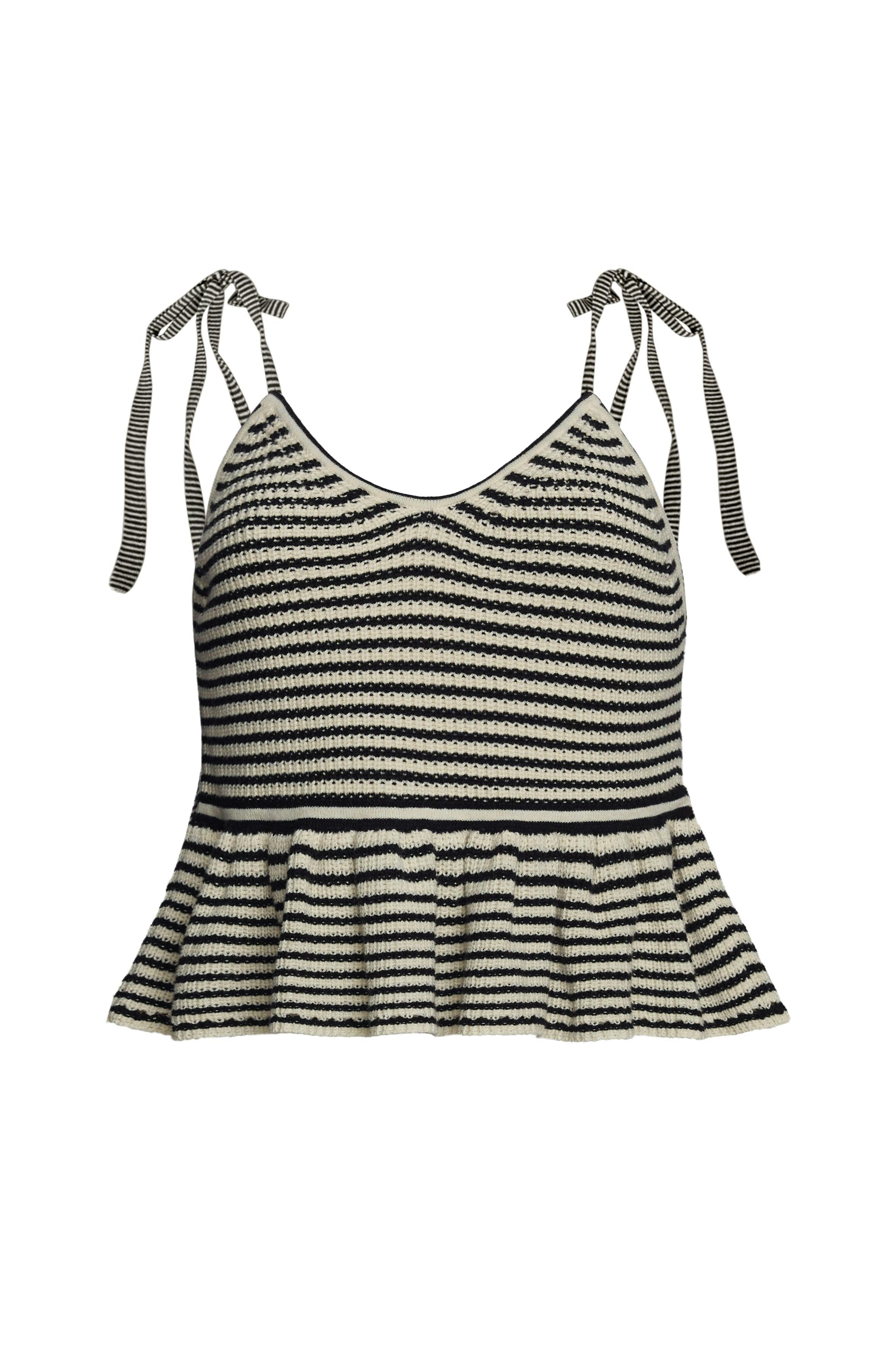 MALI STRIPE CAMI | IVORY + BLACK STRIPE