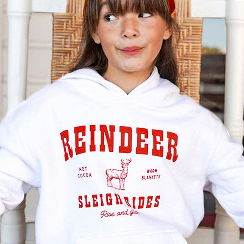 Kid's Reindeer Hoodie-Unisex