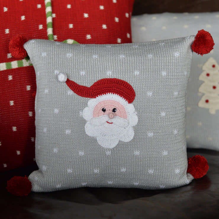 Grey Santa Pillow