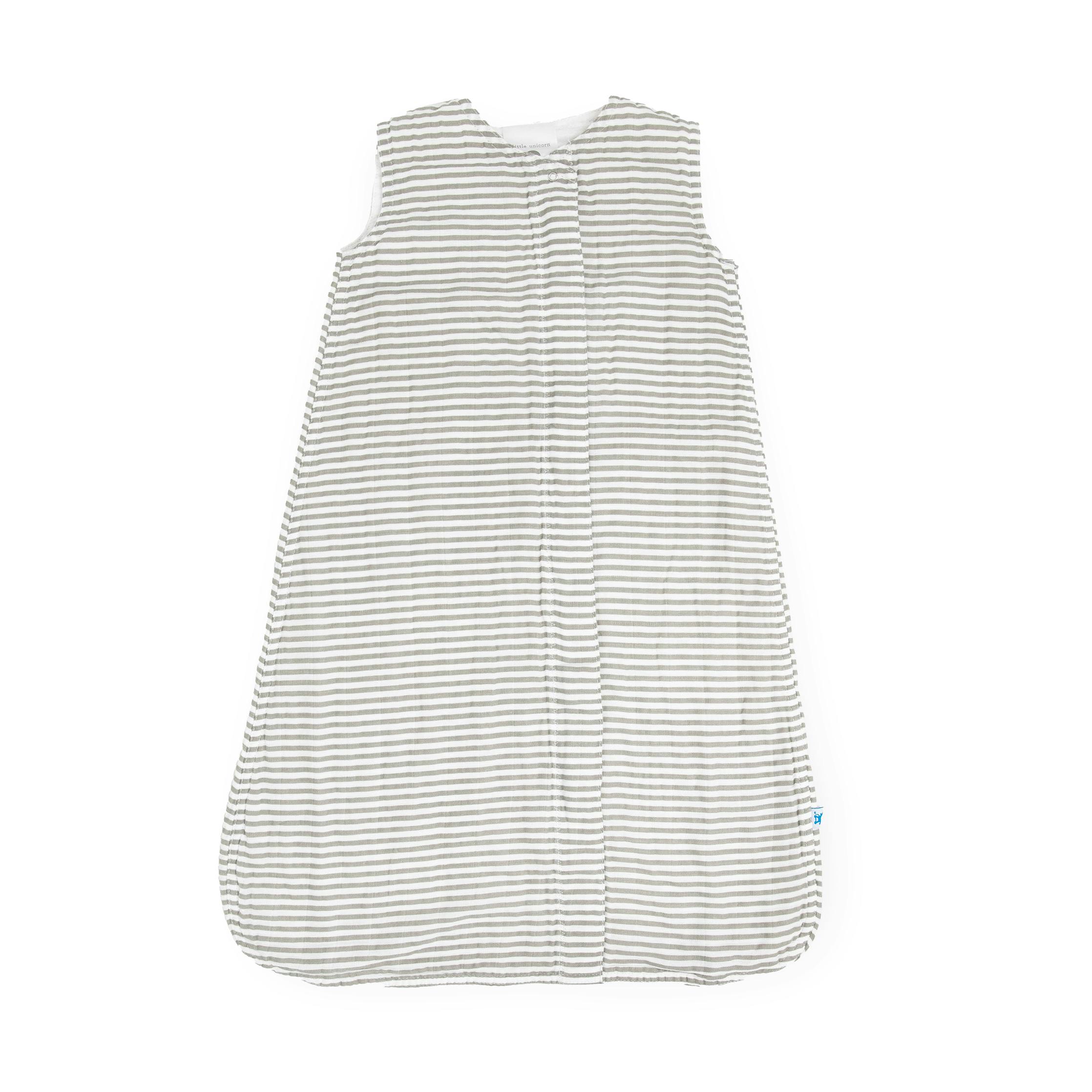 Cotton Muslin Sleep Bag - Grey Stripe